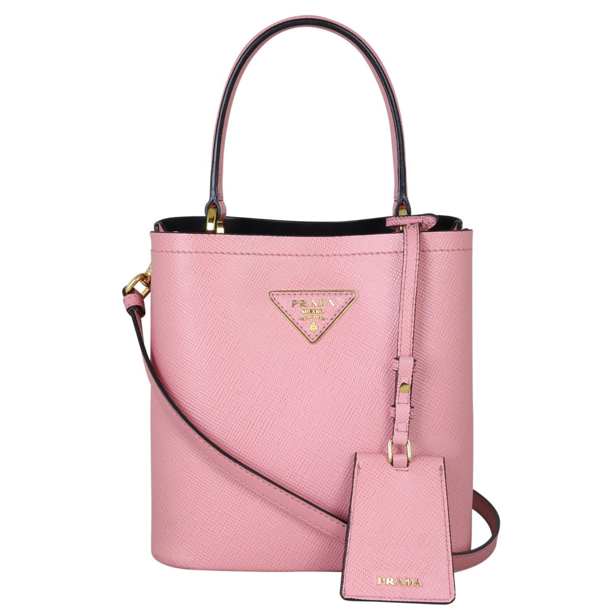 Prada Tote Bag Panier Cuir Tote Saffiano Pink Small