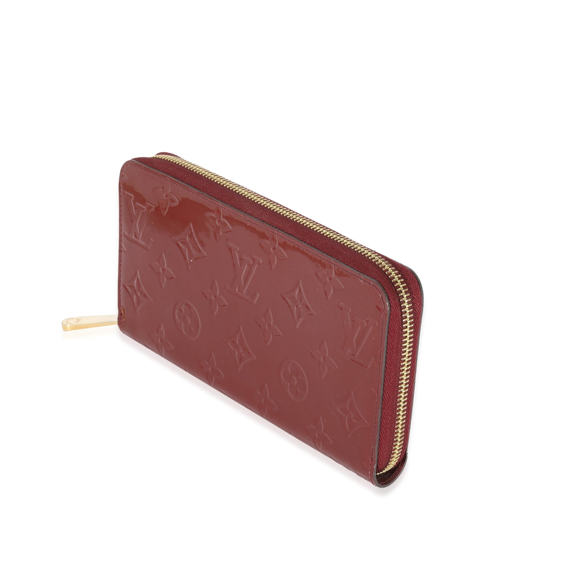 Louis Vuitton Rouge Fauviste Vernis Zippy Wallet Case