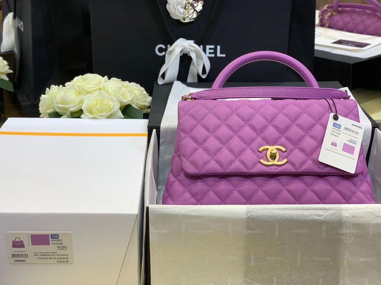 CHLLarge Purple , s , Flap Top Handle Crossbody Bag