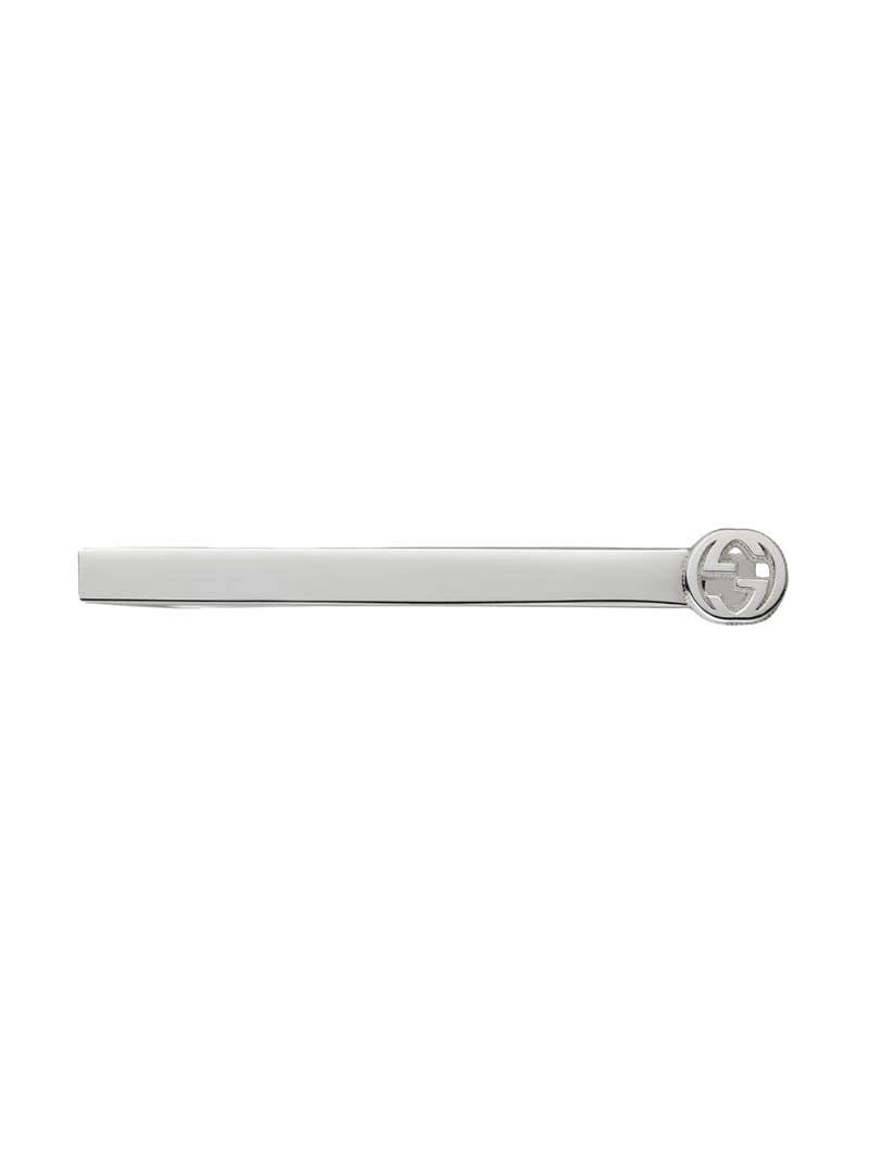 Gucci - Tie bar in silver with interlocking G - men - Sterling Silver - One Size - Metallic