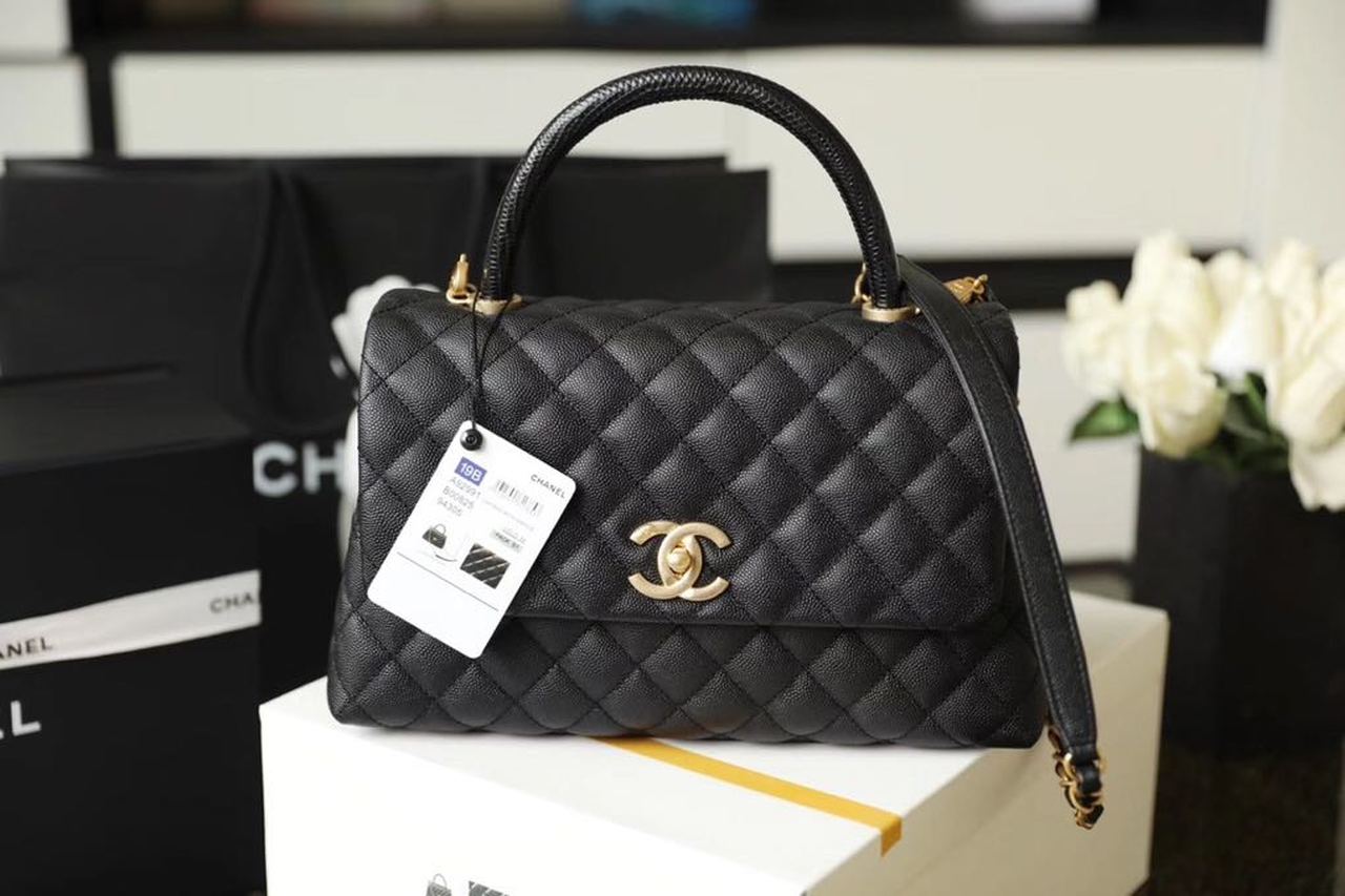 Chlhandbag With Top Handle For Women Black Travel Bag