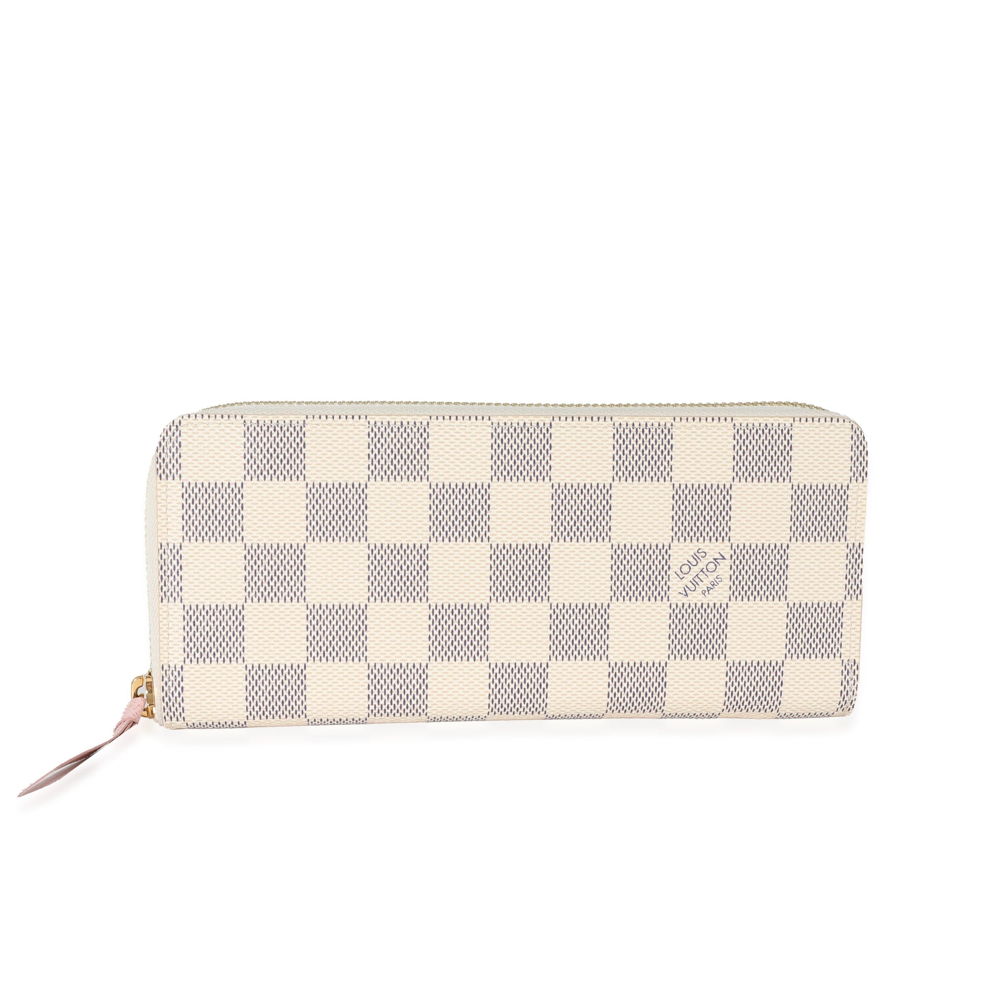 Louis Vuitton Damier Azur Clémence Canvas Wallet Case