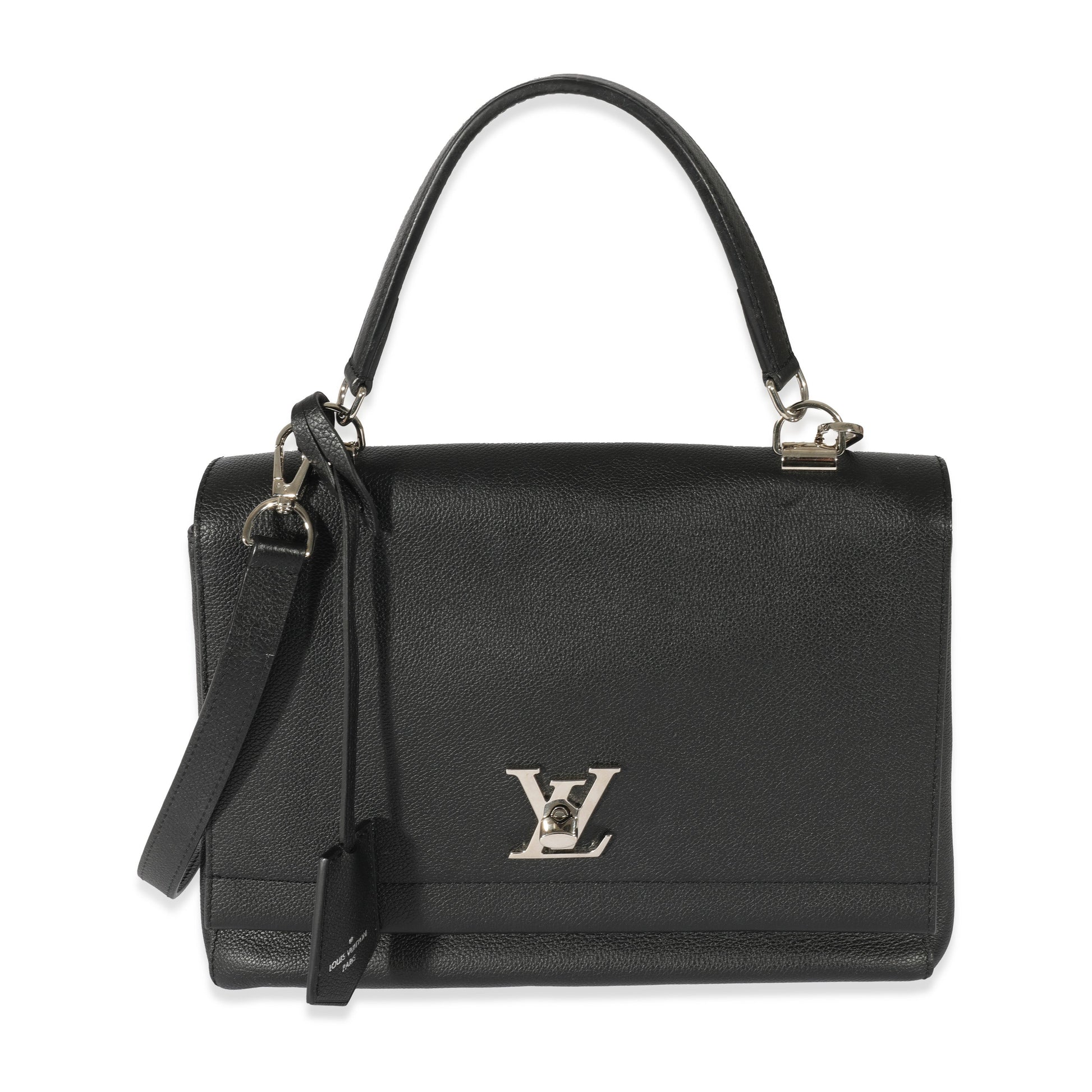 Louis Vuitton LockMe II Leather Black Handbag
