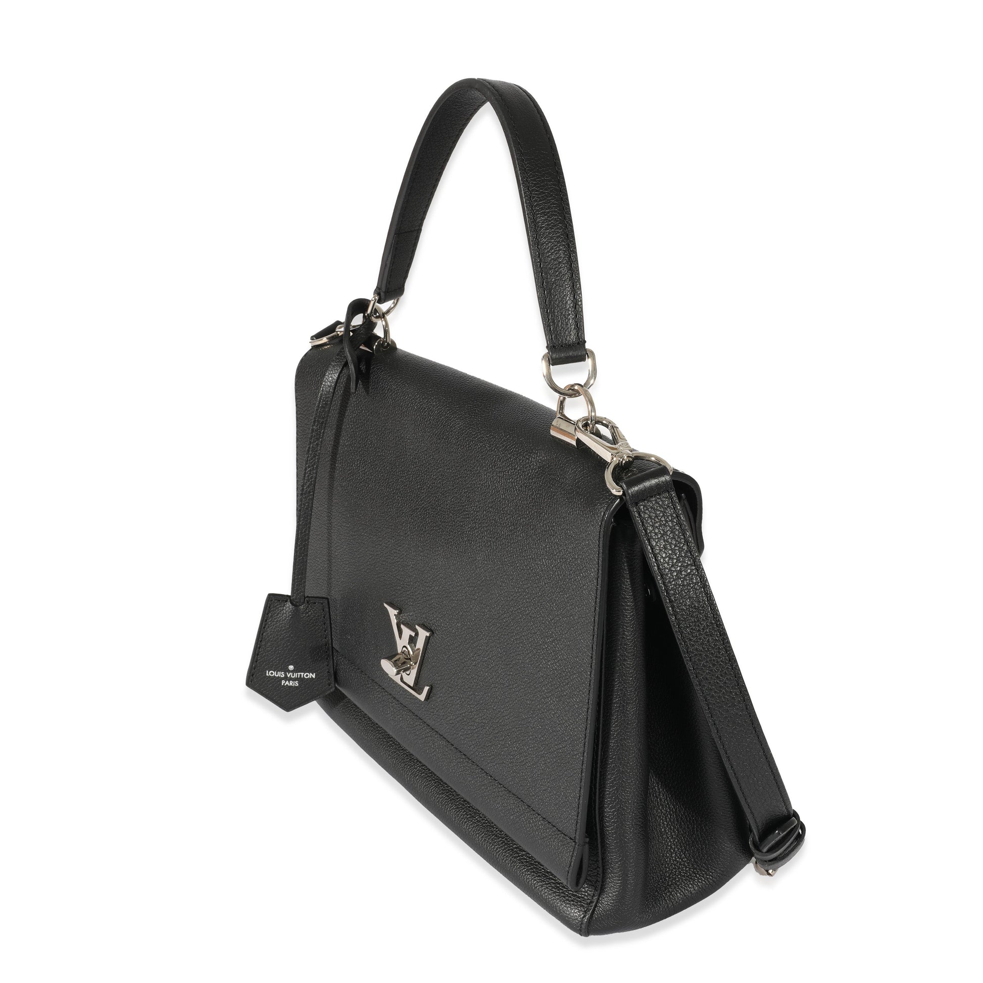 Louis Vuitton LockMe II Leather Black Handbag