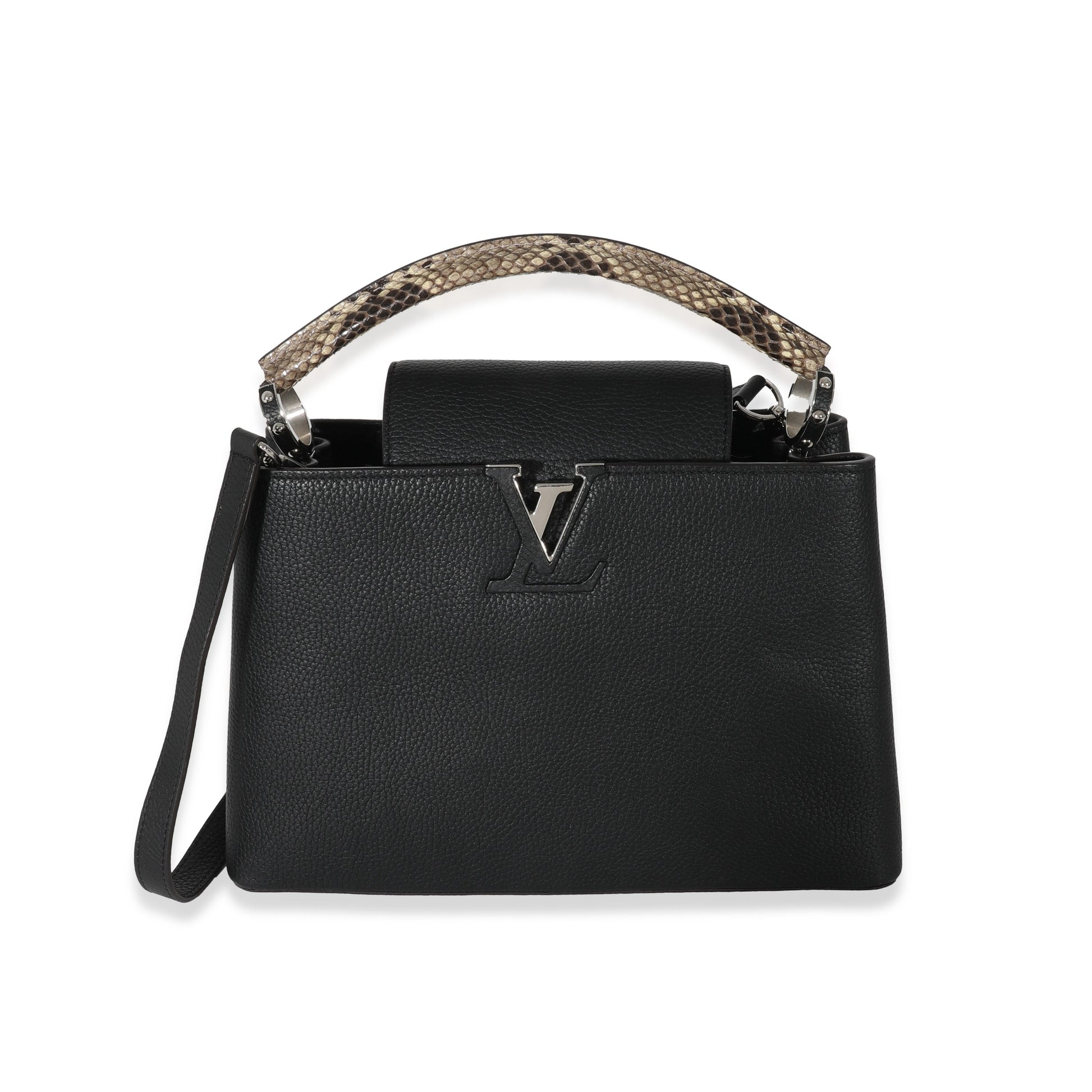 Louis Vuitton Taurillon Capucines PM Python Black Hat