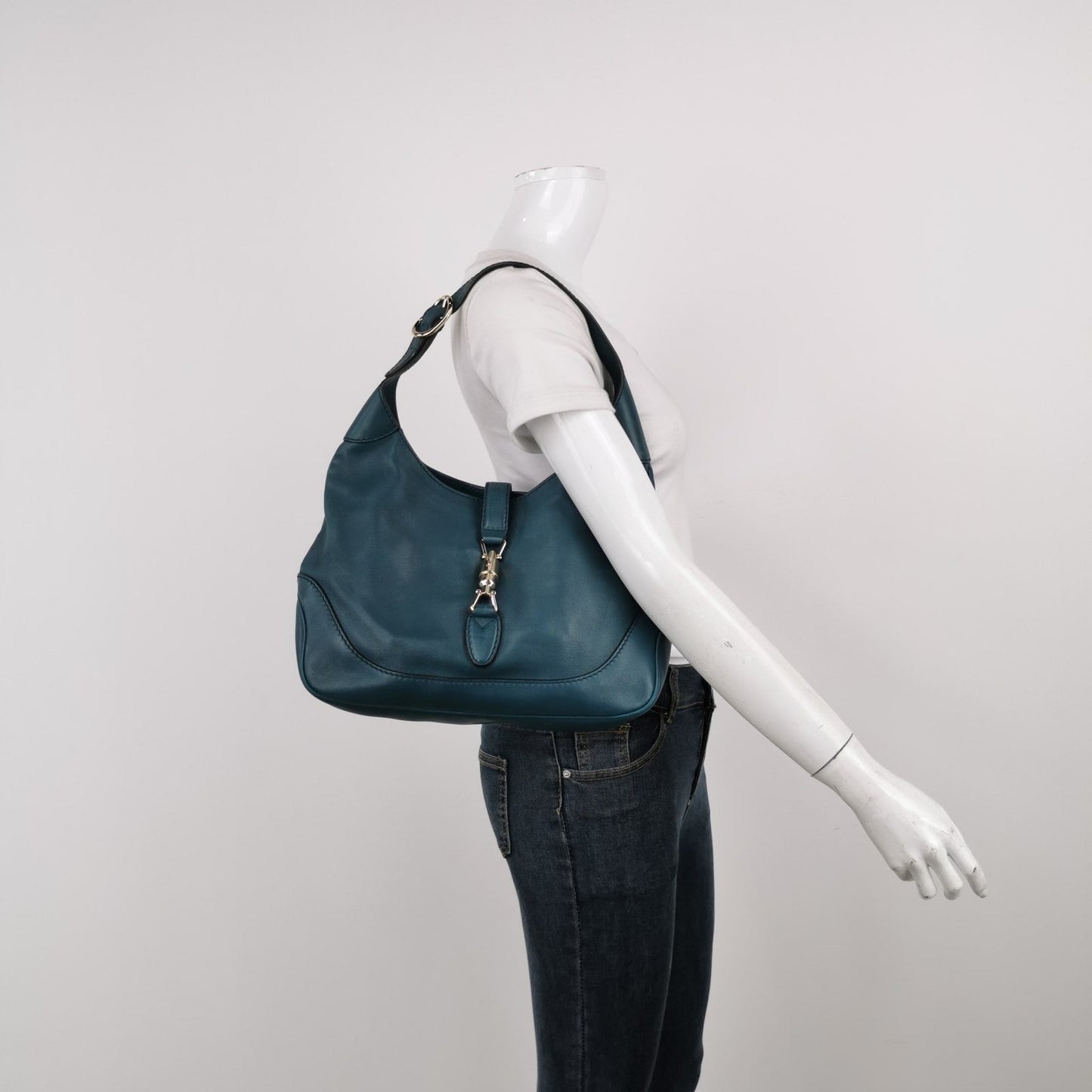 Gucci Jackie Soft Leather Navy Medium Travel Bag