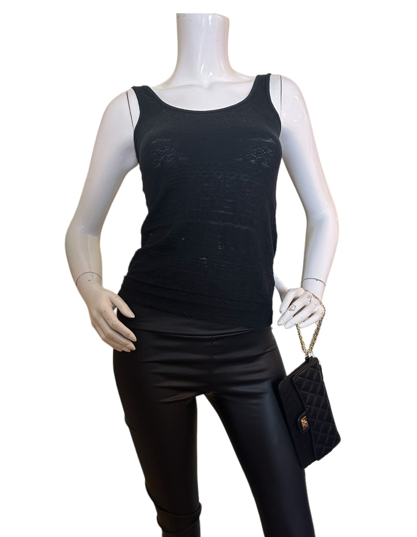 Chanel Black Leather Quilted Reissue Wallet Wristlet Bag