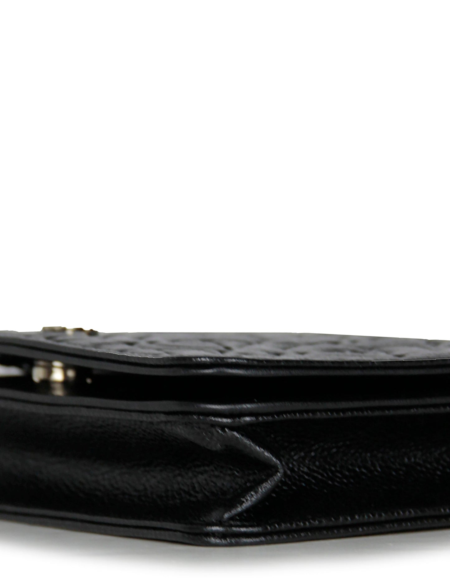 Chanel Black Caviar Camellia Wallet on Chain WOC Crossbody Bag