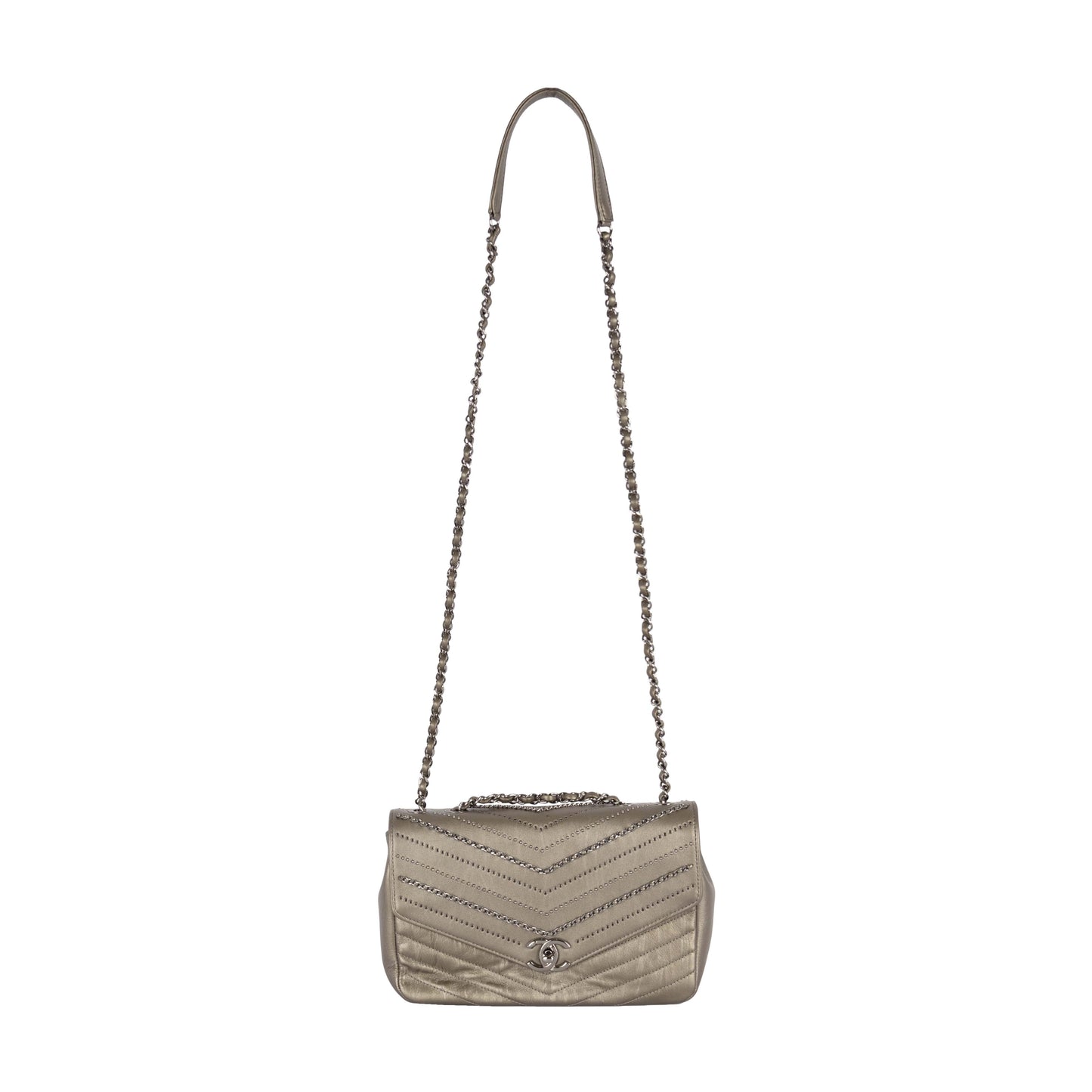 Chanel Chanel Embelished 'Chain Sequins' Chevron New Bag