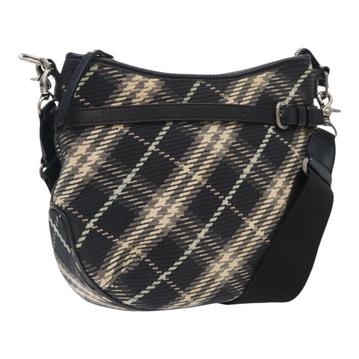 Burberry Nova Check Shoulder Bag Canvas Black