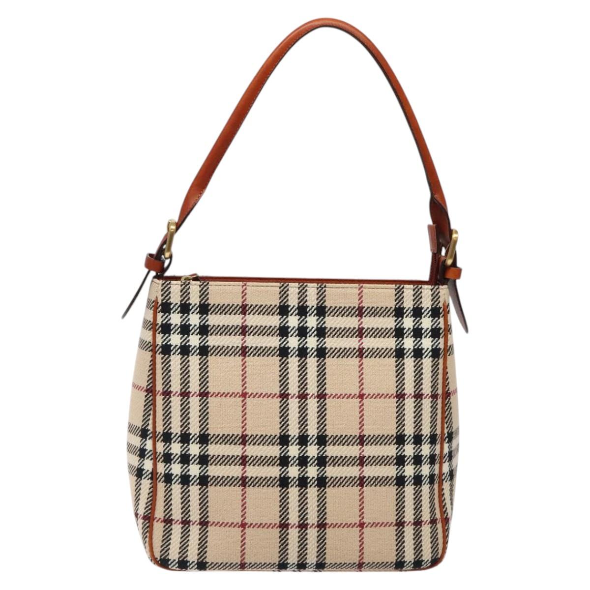 Burberry Nova Check Wool Shoulder Bag Beige Shoulder Bag 2