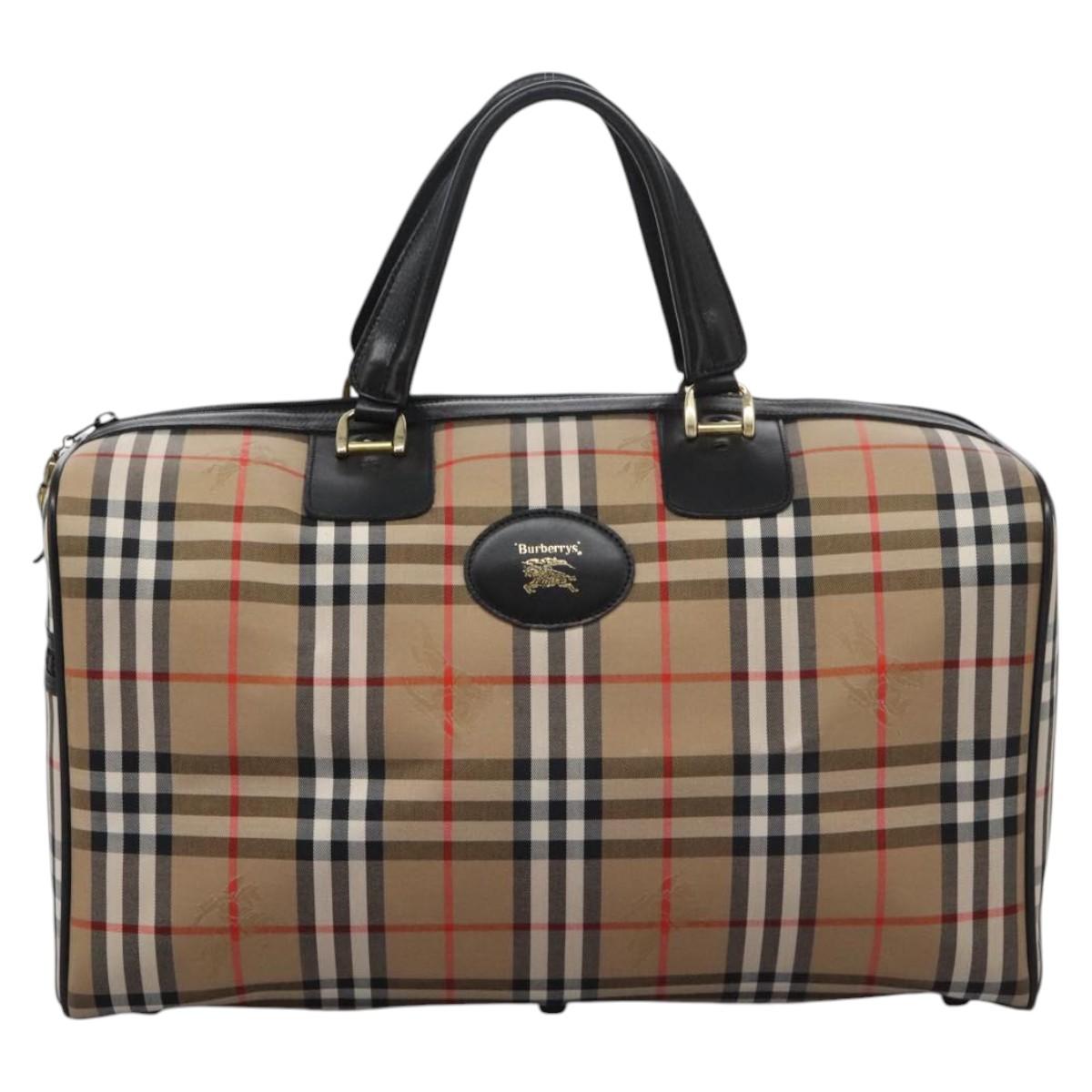 Burberry Nova Check Travel Bag Canvas Beige