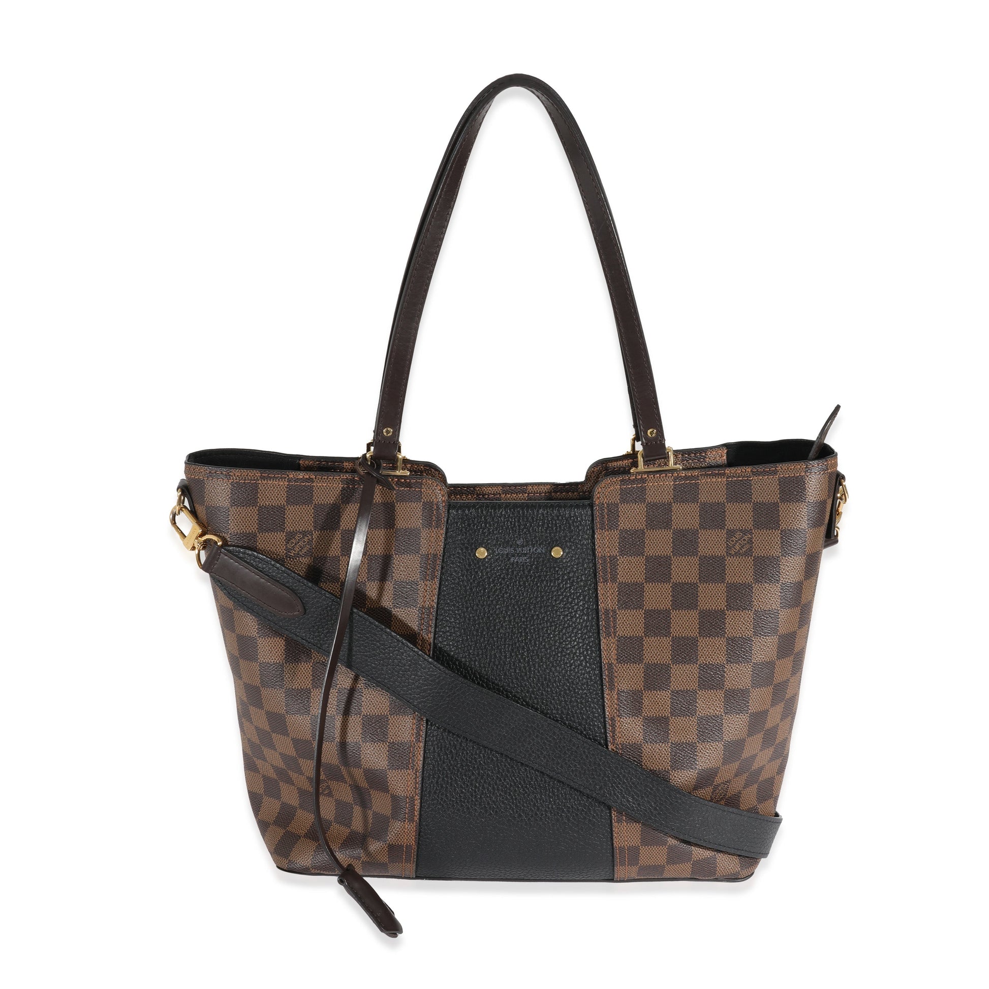 Louis Vuitton Damier Ebene Taurillon Jersey Canvas Tote Bag