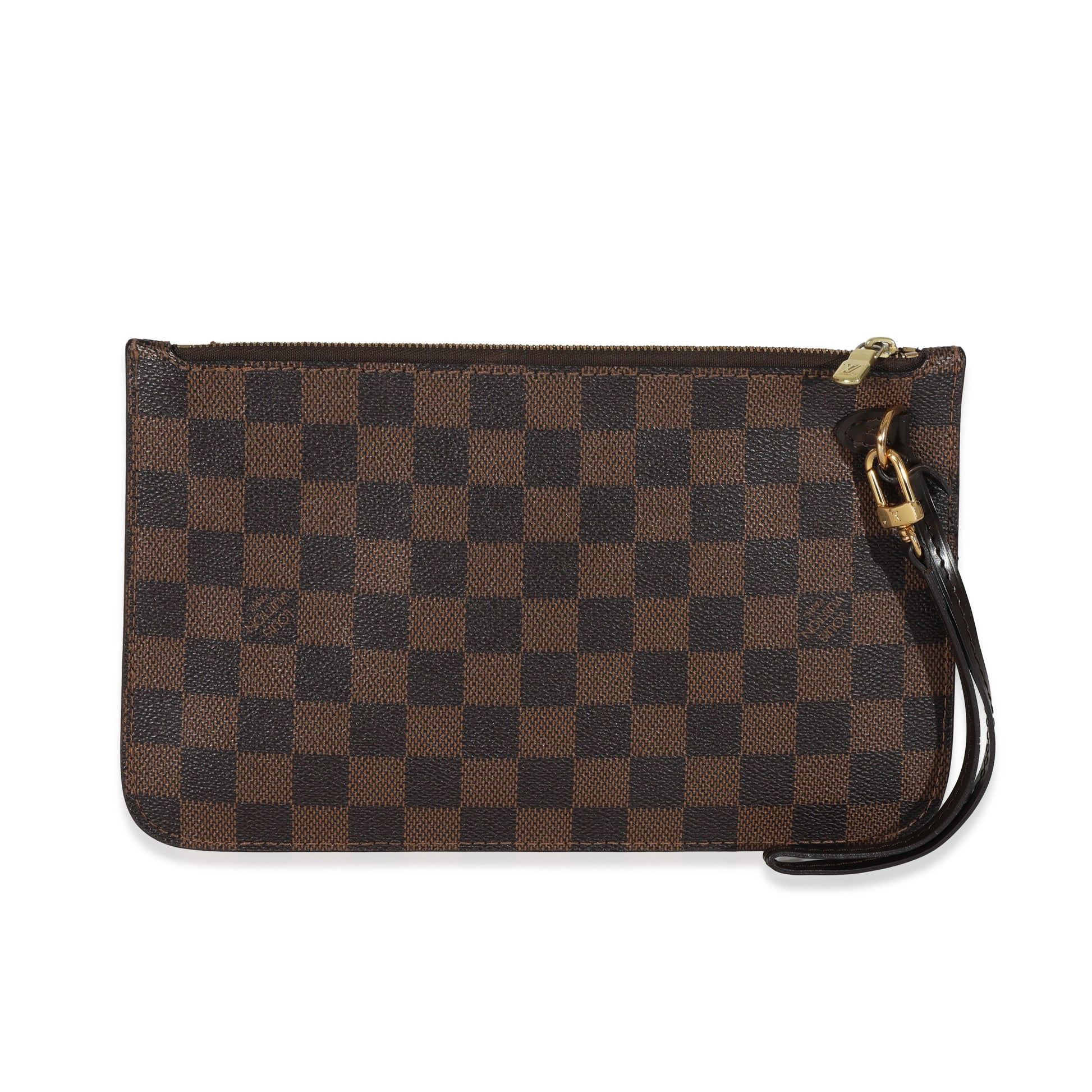 Louis Vuitton Damier Ebene Neverfull Pochette Canvas Tote Bag