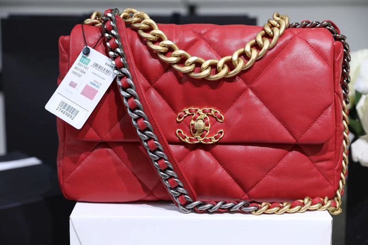 Chanel Chl 19 26Cm Red As1160 Travel Bag