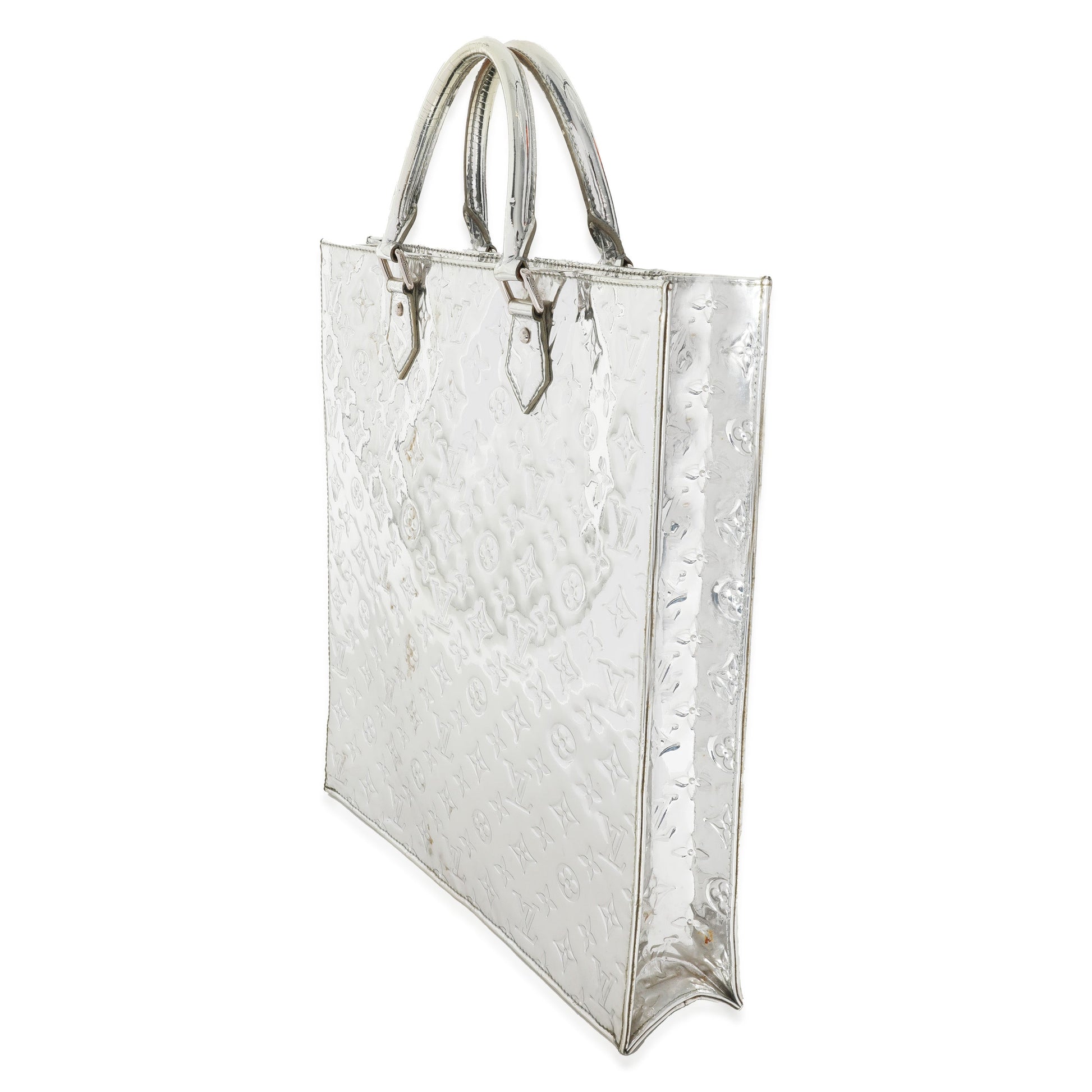 Louis Vuitton Sier PVC Miroir Sac Plat Monogram Silver Handbag