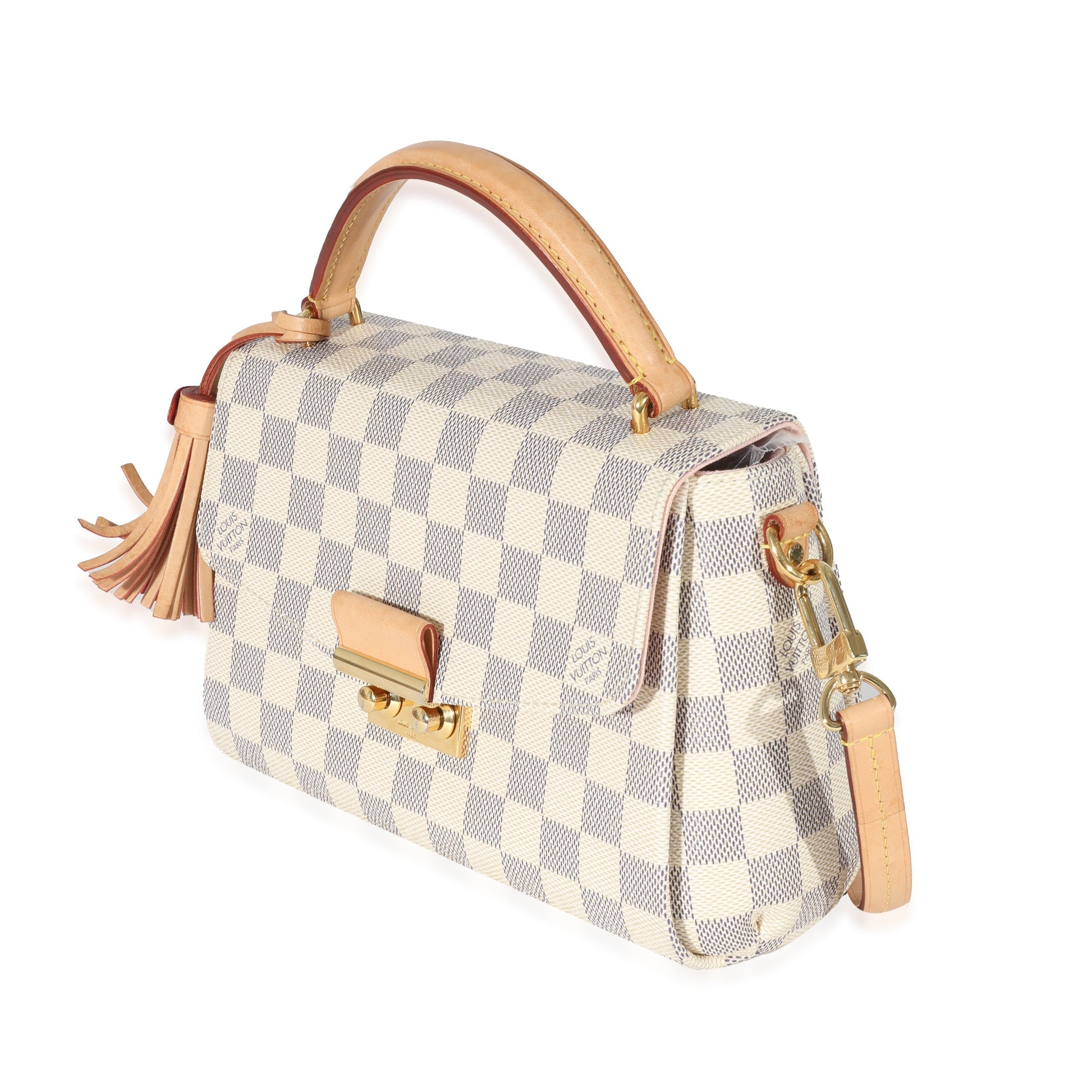 Louis Vuitton Damier Azur Croisette Canvas Handbag