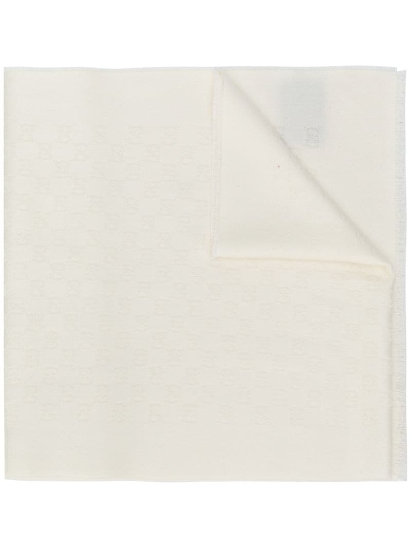 Gucci - GG jacquard scarf - women - Cashmere - One Size - White