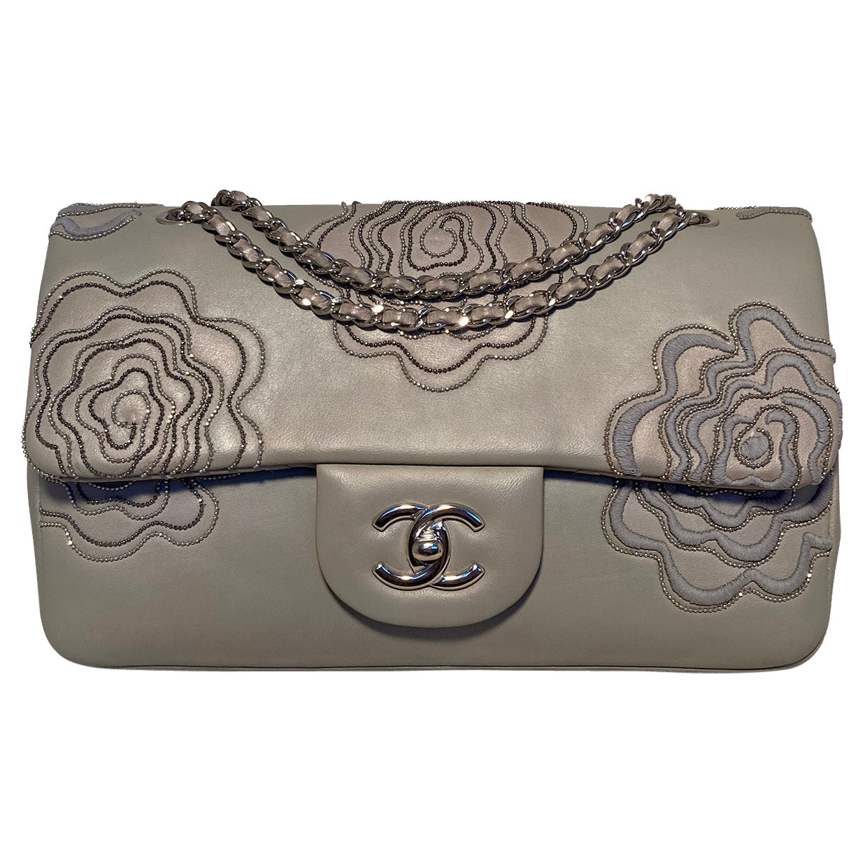 Chanel Camellia Follies Embroidered Medium Classic New