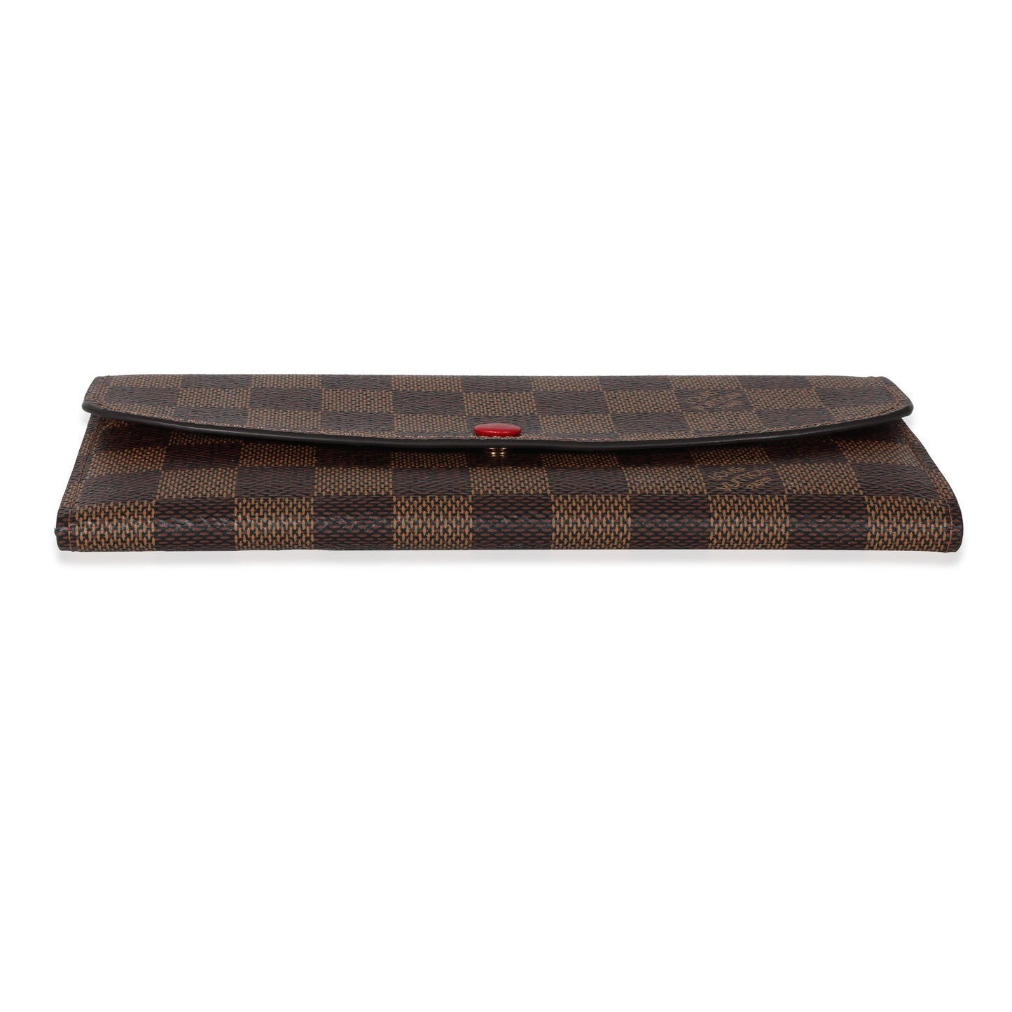 Louis Vuitton Damier Ebene Emilie Canvas Wallet Case