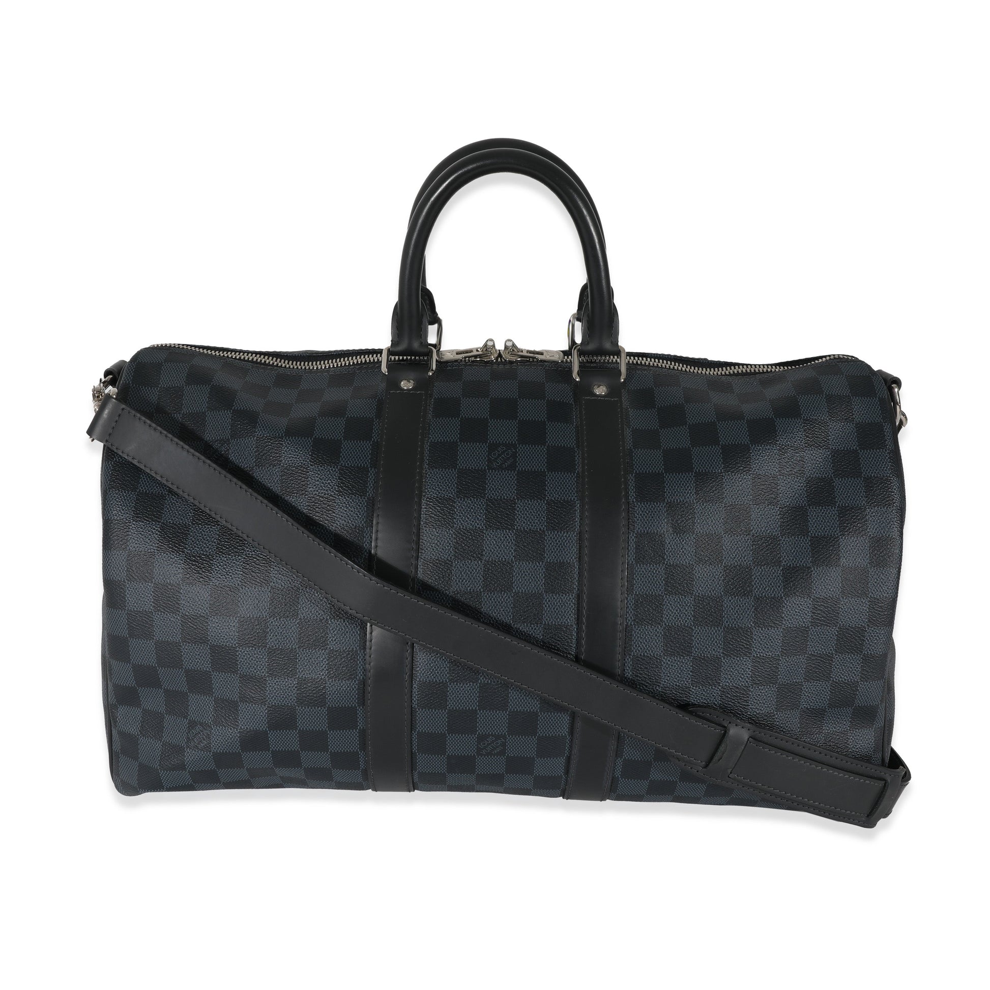 Louis Vuitton Damier Cobalt Keepall Bandouliere 45 Canvas Handbag