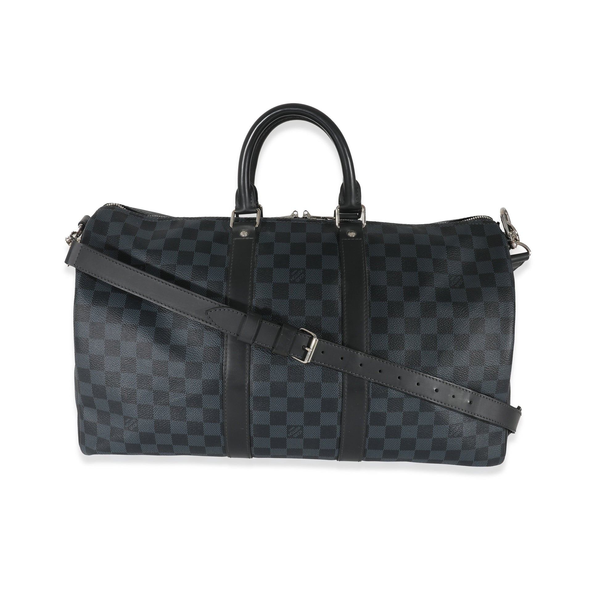 Louis Vuitton Damier Cobalt Keepall Bandouliere 45 Canvas Handbag