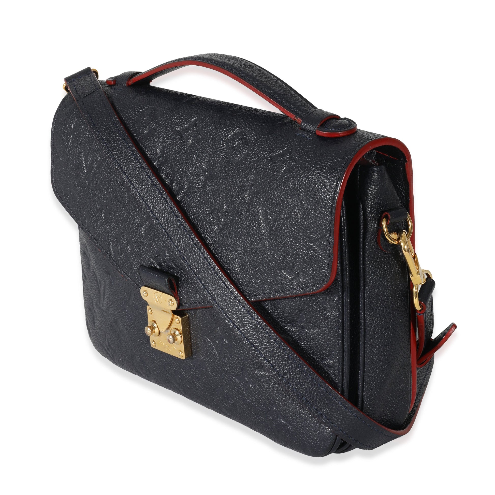 Louis Vuitton Marine Rouge Empreinte Pochette Metis Monogram Clutch Bag