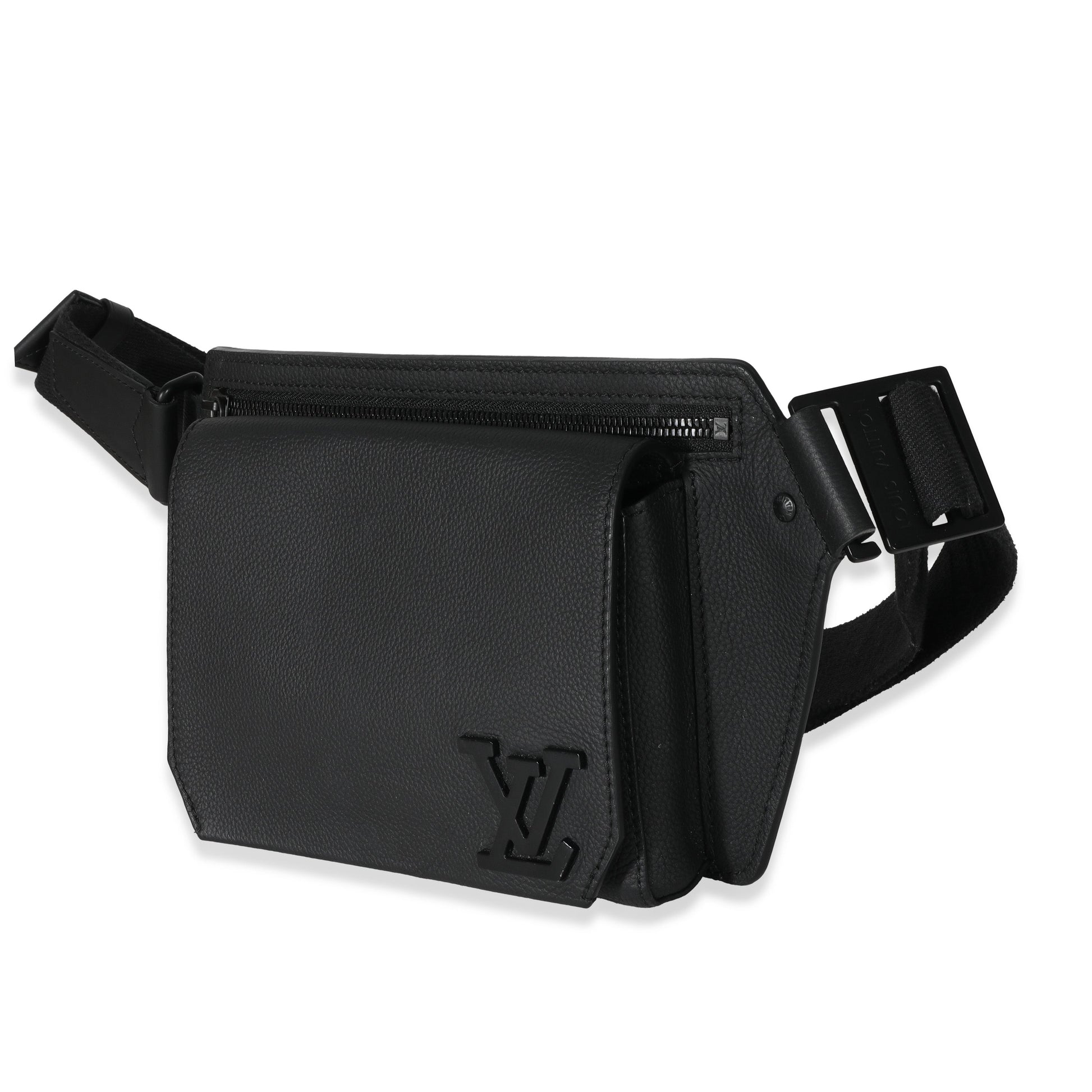 Louis Vuitton Aerogram Sling Leather Black Crossbody Bag