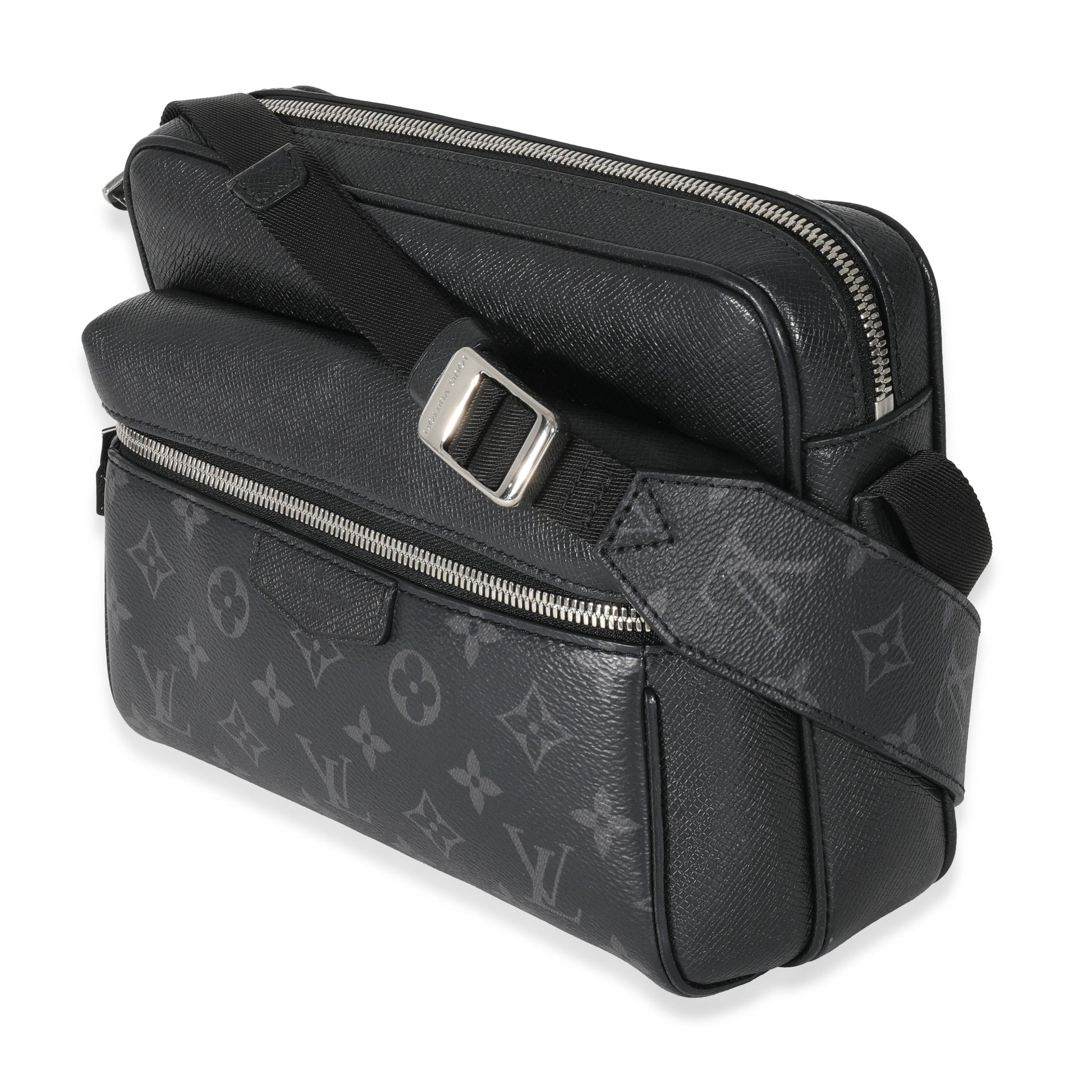 Louis Vuitton Taiga Eclipse Outdoor Messenger Monogram Canvas Black Crossbody Bag