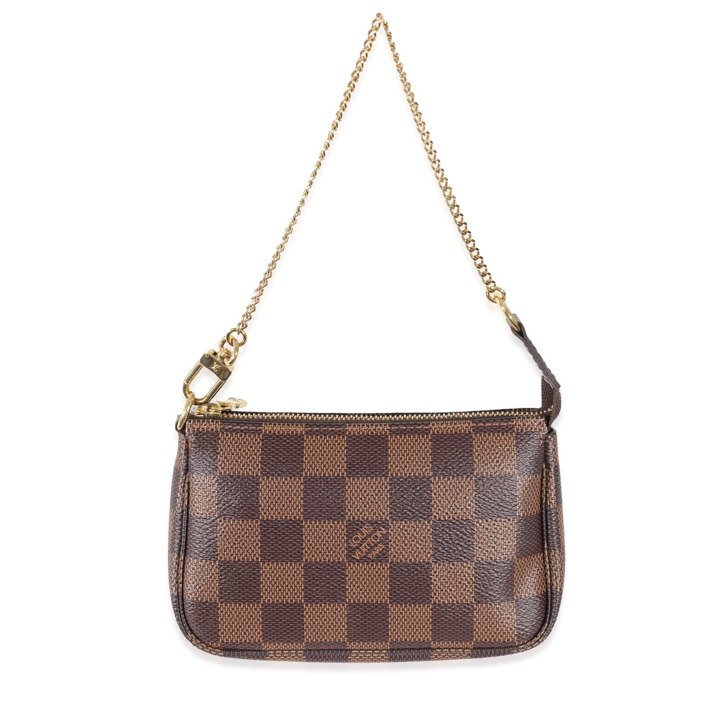 Louis Vuitton Damier Ebene Pochette Canvas Mini Clutch Bag