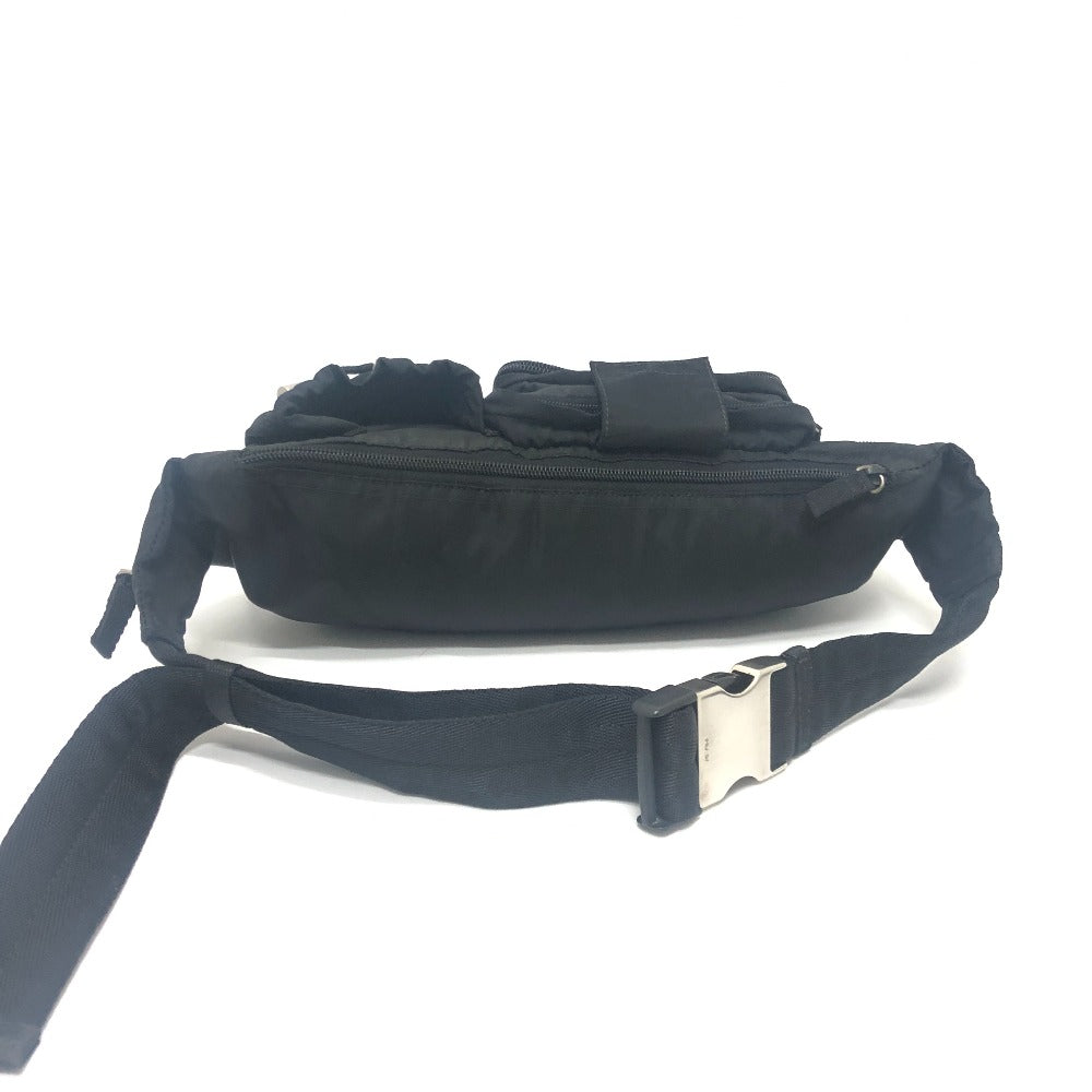 Sling Bag Multi Pocket Nylon Black Travel Bag