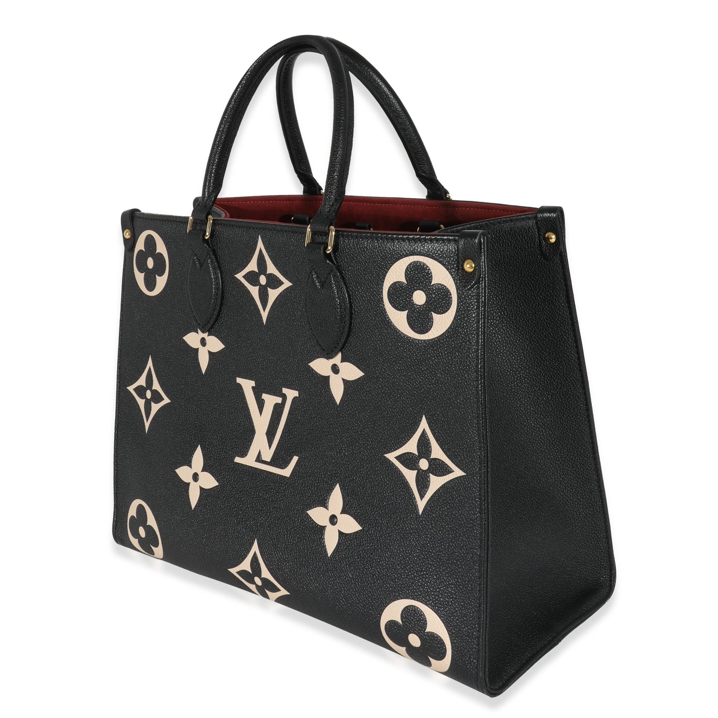 Louis Vuitton & Empreinte Onthego MM Monogram Black Beige Handbag