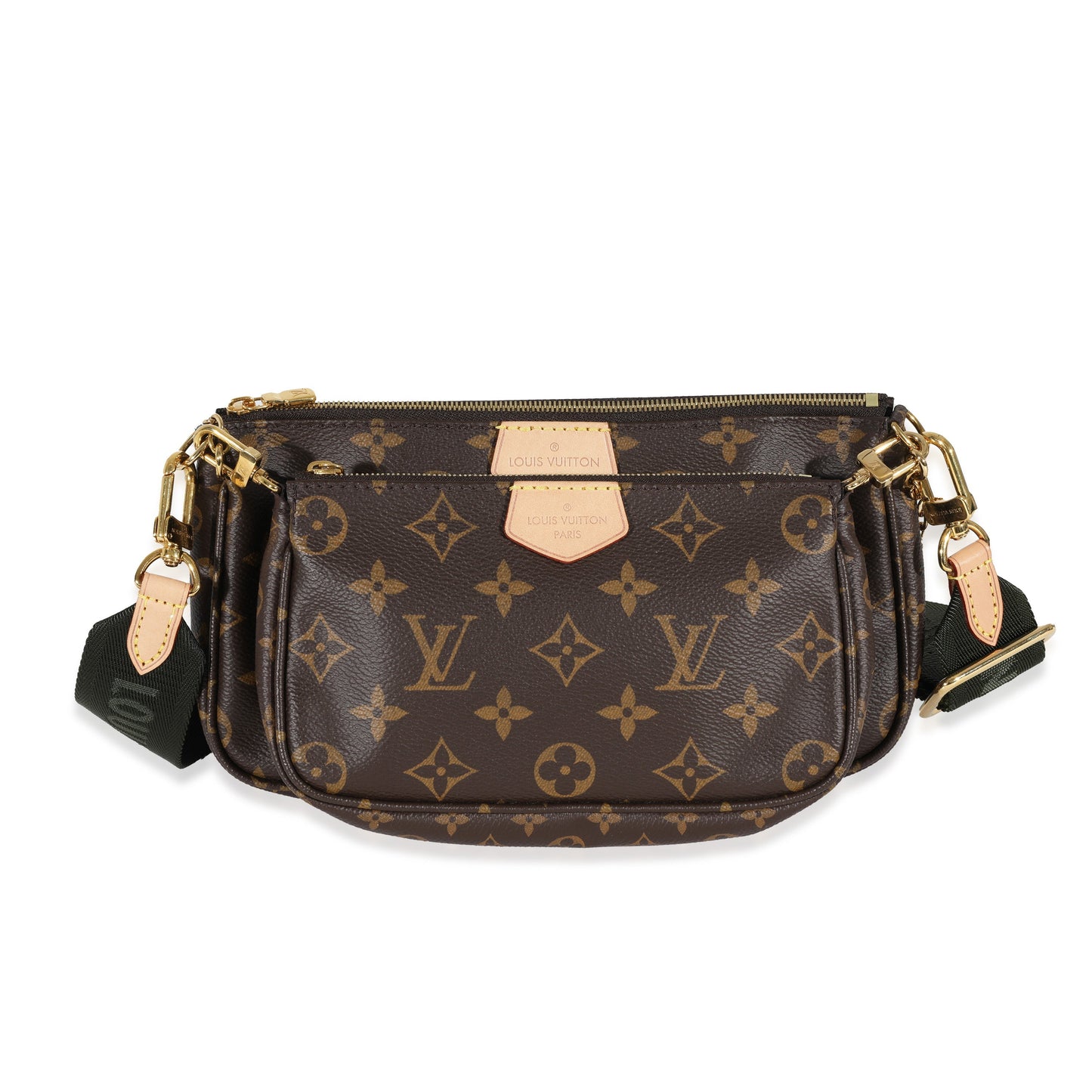Louis Vuitton Multi Pochette Accessoires Monogram Canvas Khaki Clutch Bag 5
