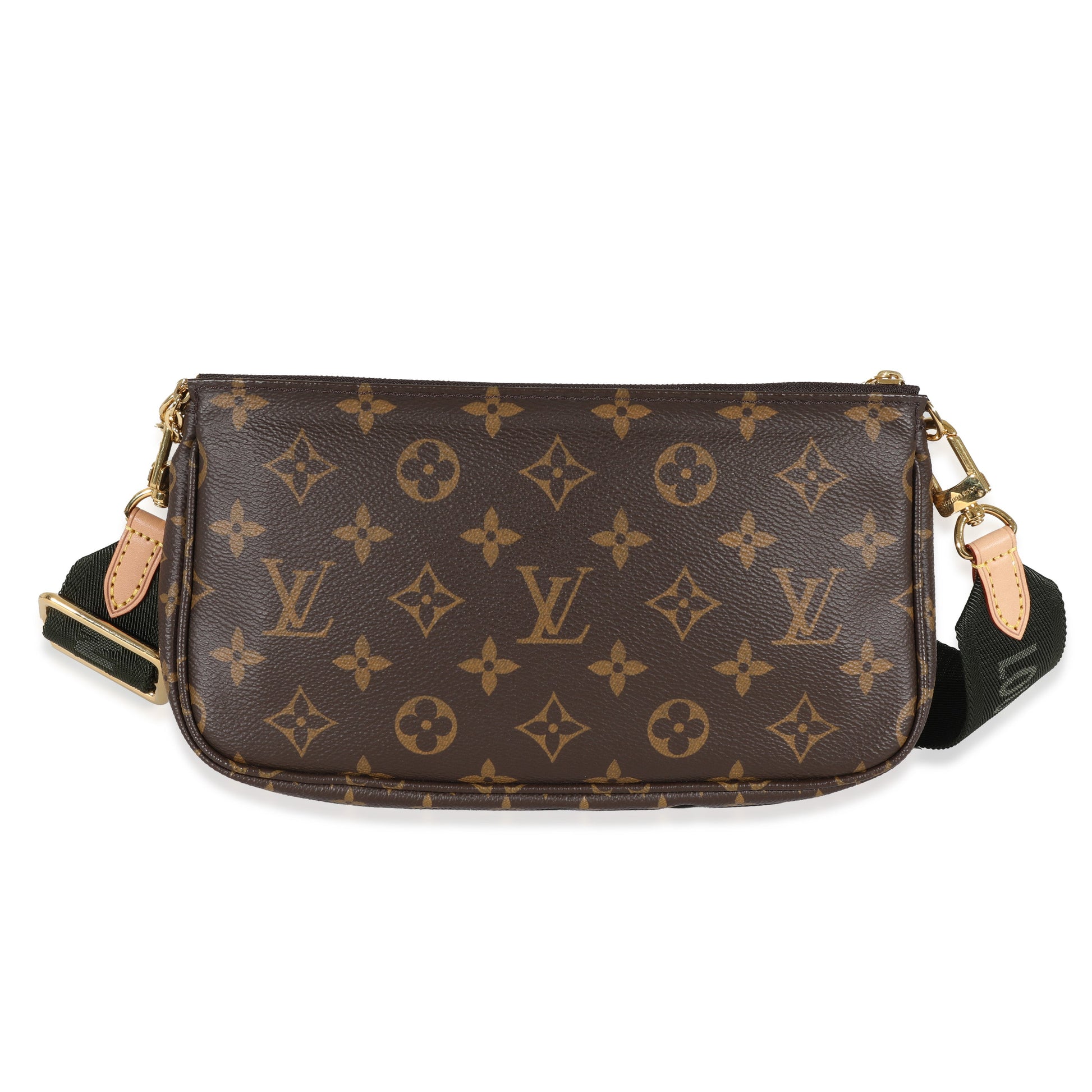 Louis Vuitton Multi Pochette Accessoires Monogram Canvas Khaki Clutch Bag 5