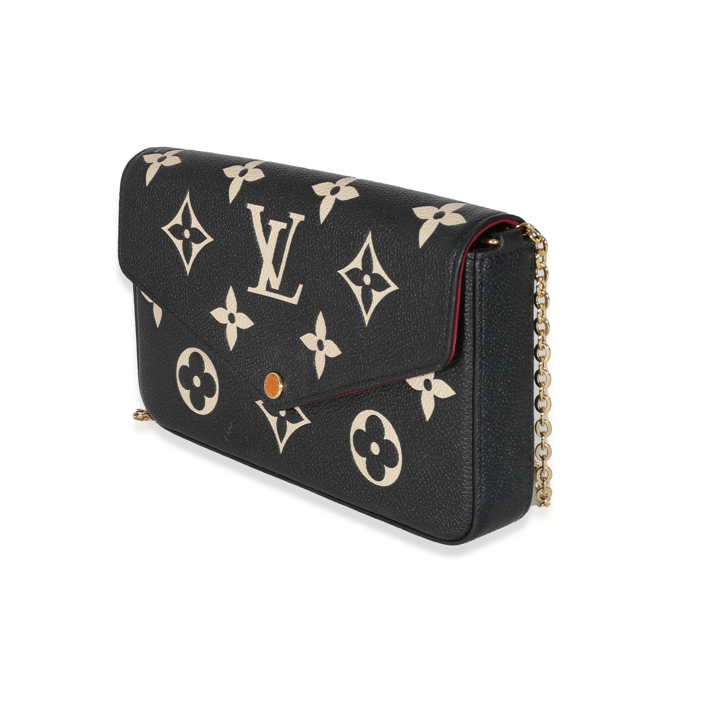 Louis Vuitton Empreinte Félicie Pochette Monogram Black Beige Clutch Bag