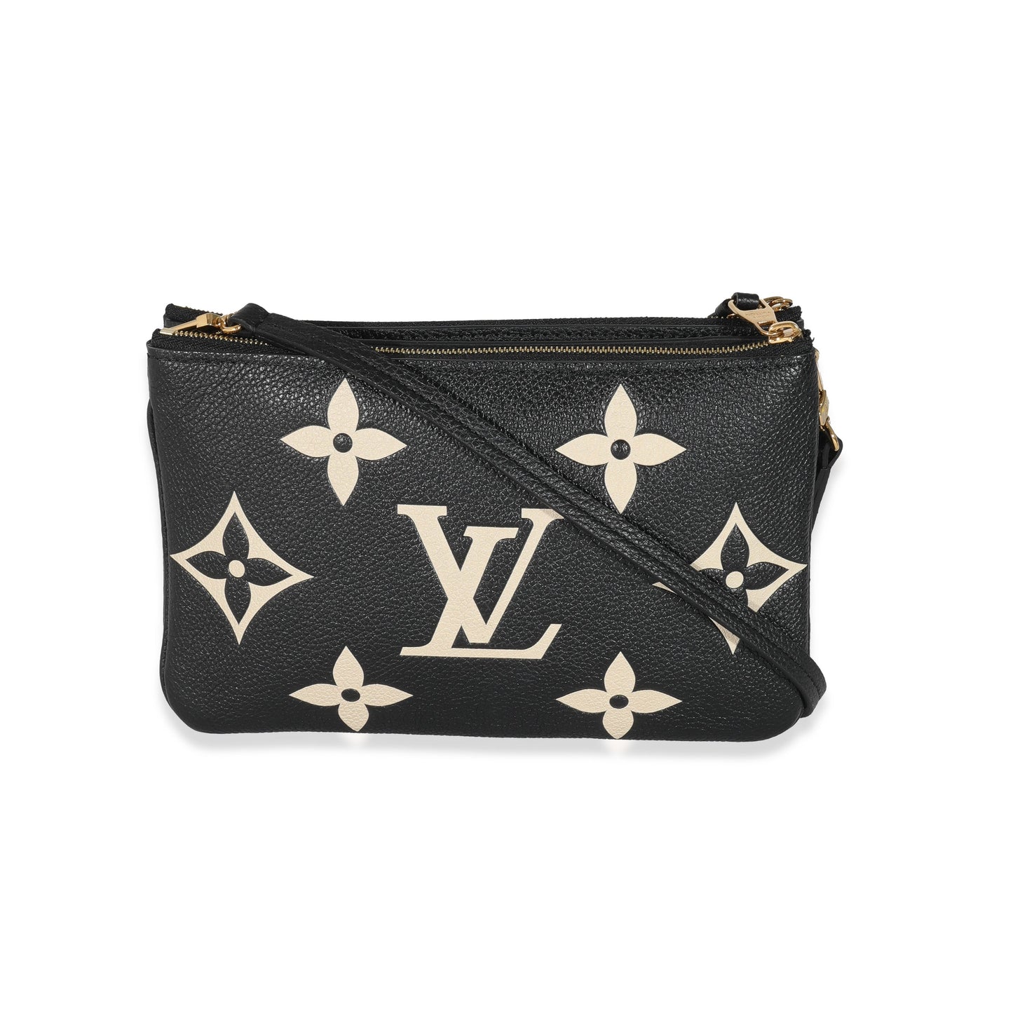 Louis Vuitton Bicolore Empreinte Double Zip Pochette Monogram Clutch Bag