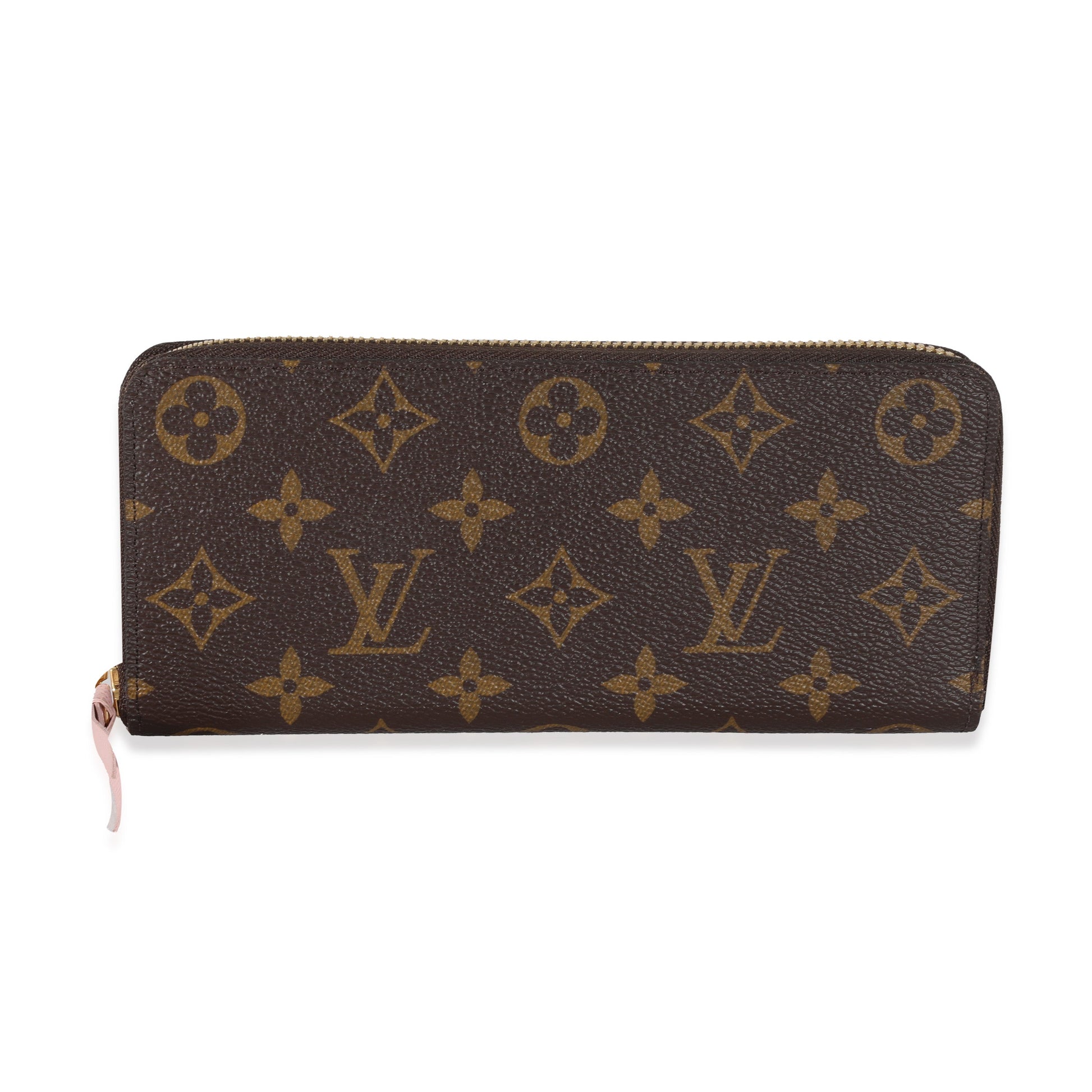 Louis Vuitton Rose Ballerine Clemence Monogram Canvas Wallet Case