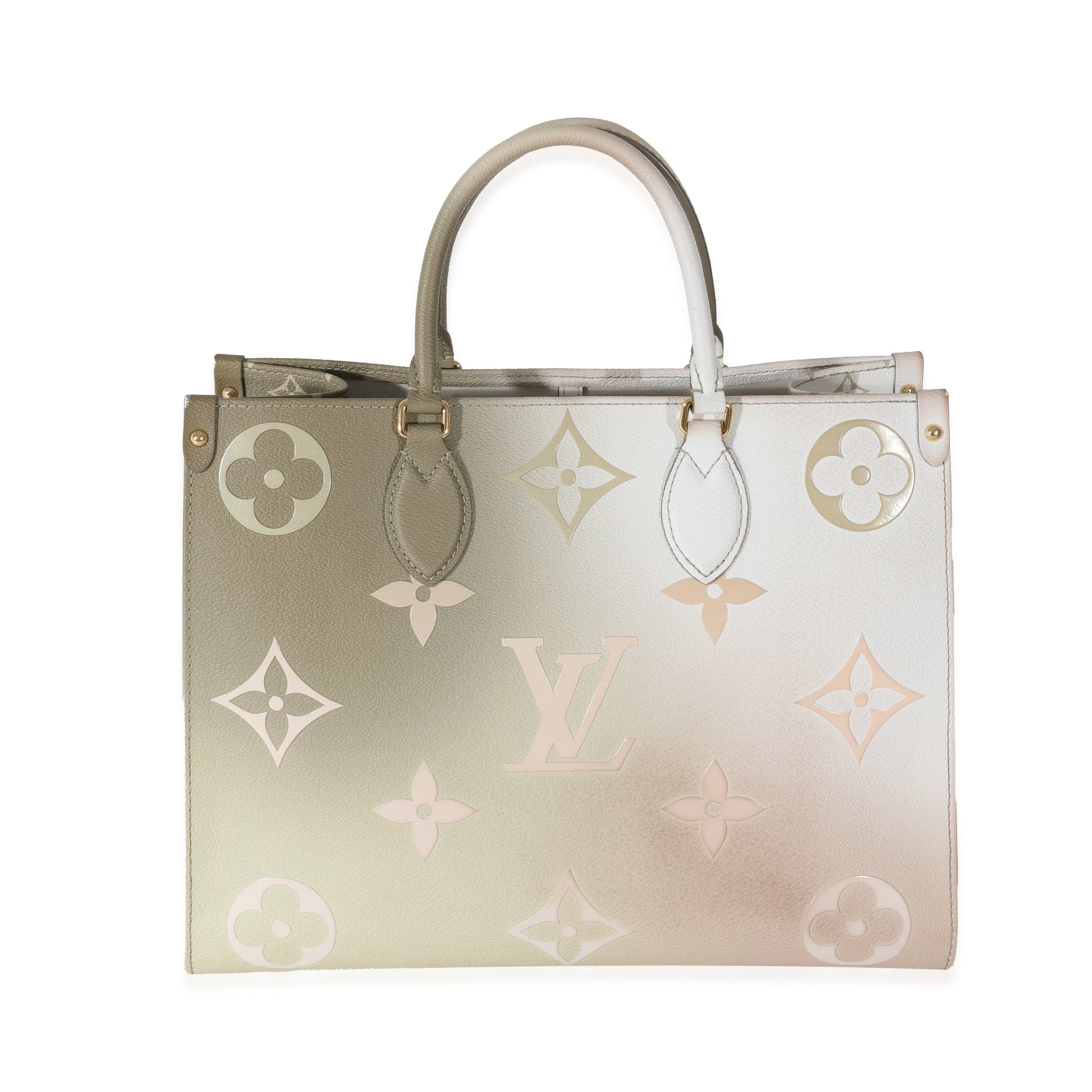 Louis Vuitton Sunset Kaki Giant OnTheGo MM Monogram Canvas Handbag