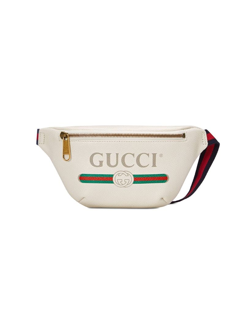Gucci - Gucci Print small belt bag - women - Cotton/Plastic/Nylon/Leather - 75, 95 - White