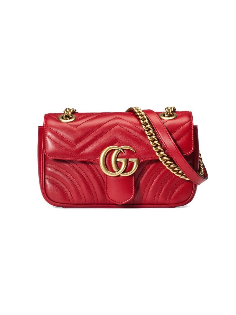 Gucci - GG Marmont matelassé mini bag - women - Suede/Leather - One Size - Red