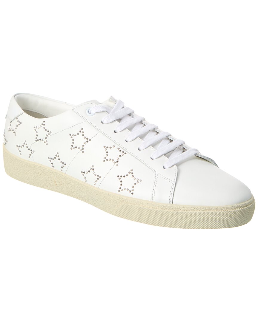 YSL Saint Laurent Sl06 Star Sneaker Leather White Shoes