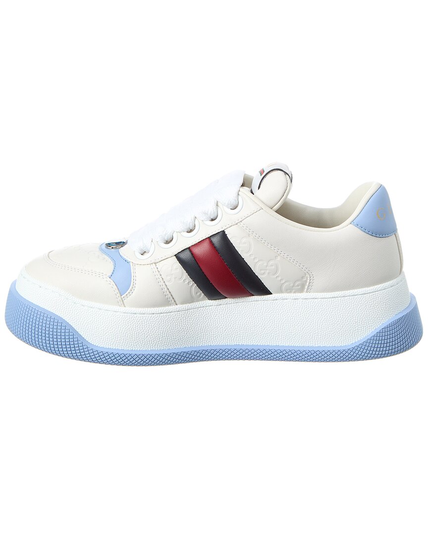 Gucci Double Screener Leather Platform Sneaker