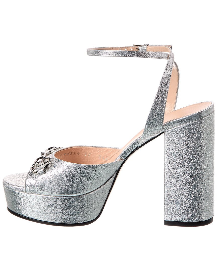 Gucci Horsebit Leather Platform Sandal