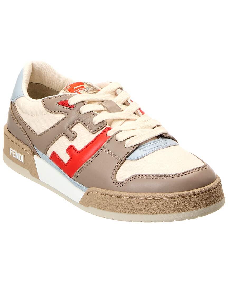 Fendi Shoe Match & Sneaker Leather Canvas Shoes
