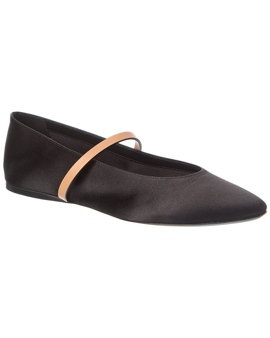 YSL Saint Laurent Gio Flat Satin Shoes