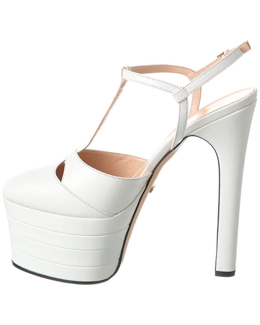 Gucci Leather Platform Pump, 38.5