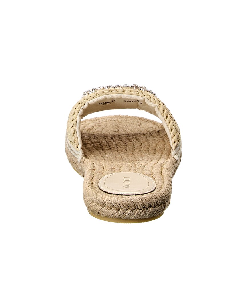 Gucci Interlocking G Raffia Espadrille
