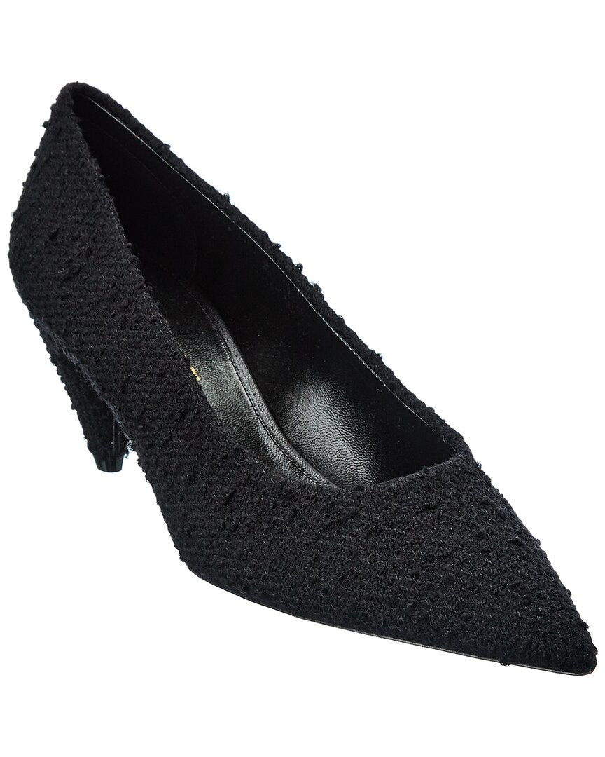 YSL Saint Laurent Vivi 55 Tweed Pump Black Shoes