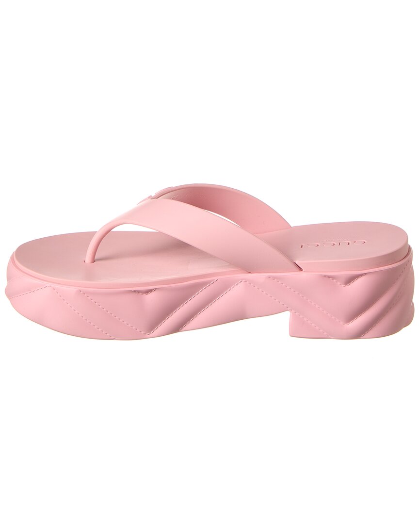Gucci Logo Rubber Platform Sandal