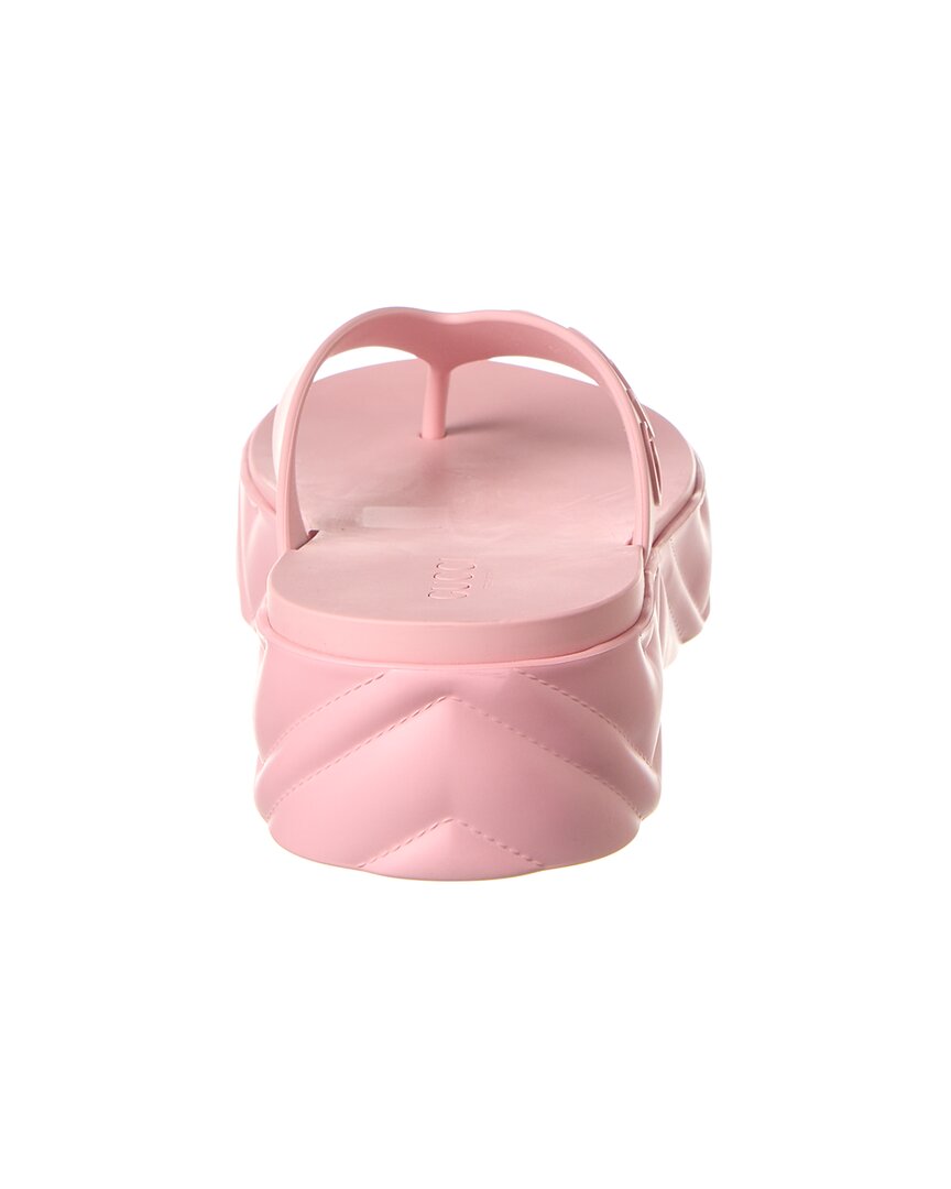 Gucci Logo Rubber Platform Sandal